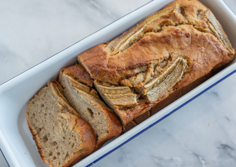 Banana Bread aux Noisettes IG Bas : Recette Moelleuse