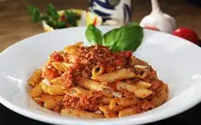 Penne Fiberpasta en sauce