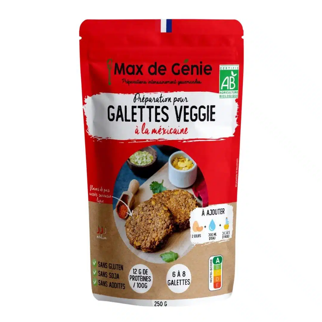 Préparation galettes veggie Mexicaine vendu sur Al'origin.fr