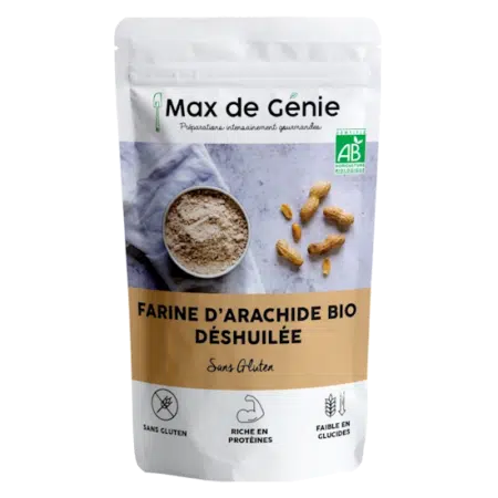 Farine de Cacahuète Déshuilée Bio