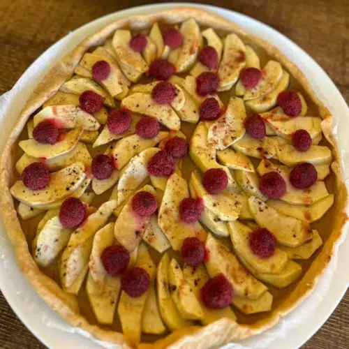 Tarte pommes/framboises IG bas