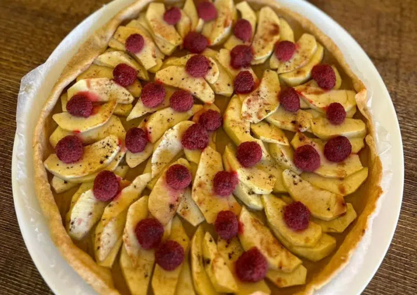 Tarte pommes/framboises IG bas