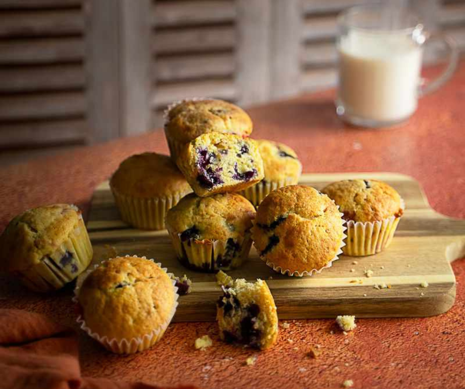 Muffins Myrtilles/Framboises IG Bas