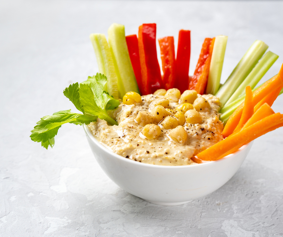 Tartine de Houmous et Légumes