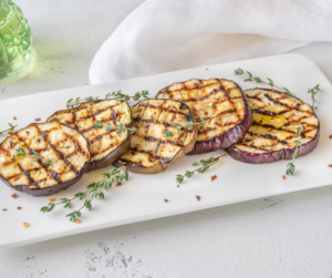 Rondelles d'aubergine grillées