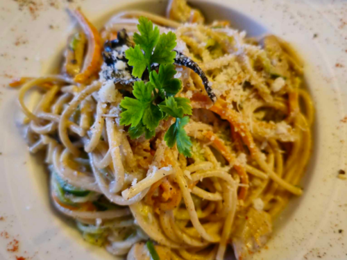 Spaghetti IG bas poulet-champignons