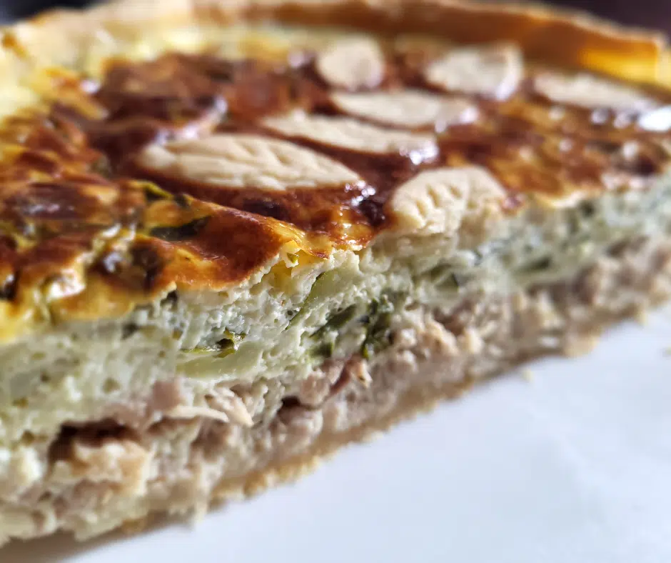 Tarte au thon IG bas, une portion