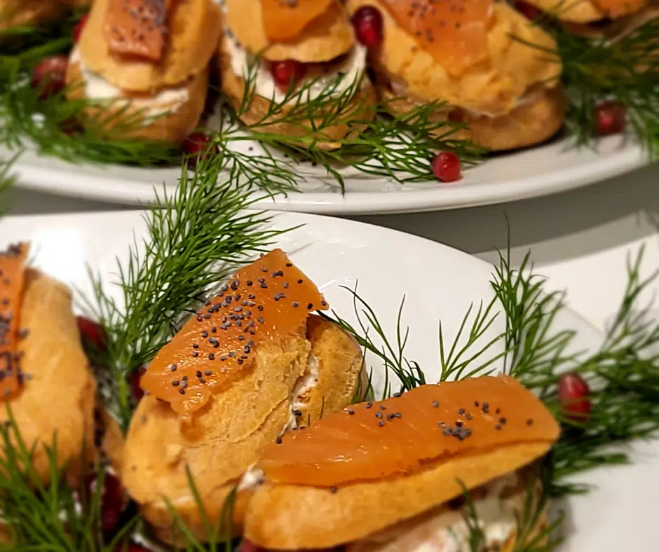 Petits Choux IG Bas à la Crème de Saumon