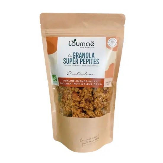 Granola praliné amande pécan chocolat noir – IG modéré