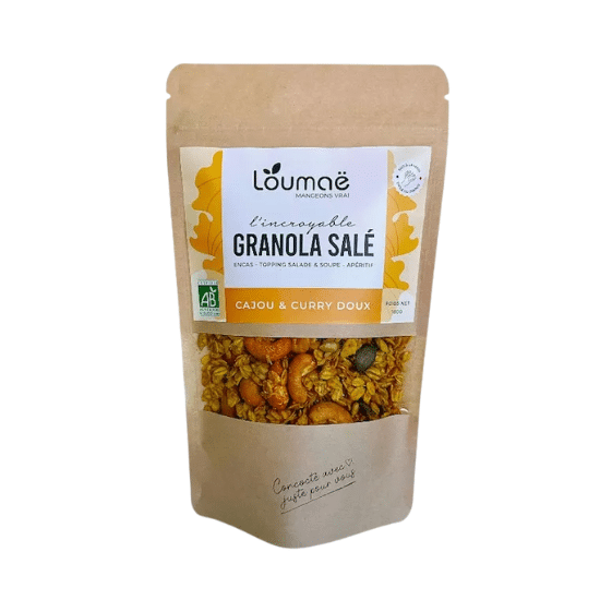 Granola salé cajou & curry doux – IG modéré