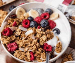 Granola framboise cranberry coco – IG modéré