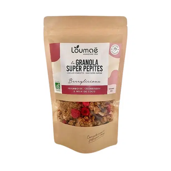 Granola framboise cranberry coco – IG modéré