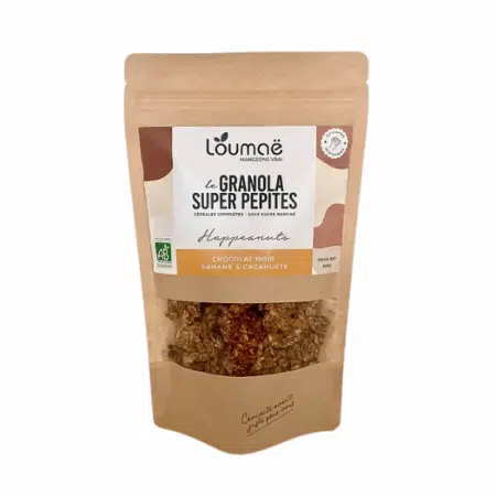 Granola chocolat noir banane cacahuète – IG modéré