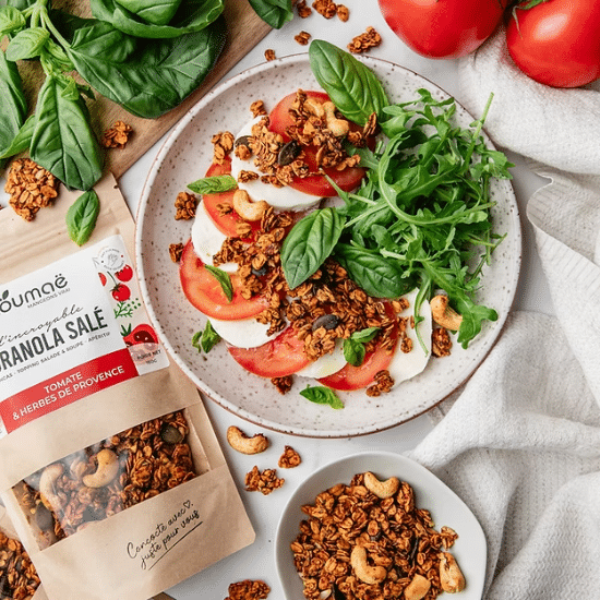 Granola salé tomate & herbes de Provence – IG modéré