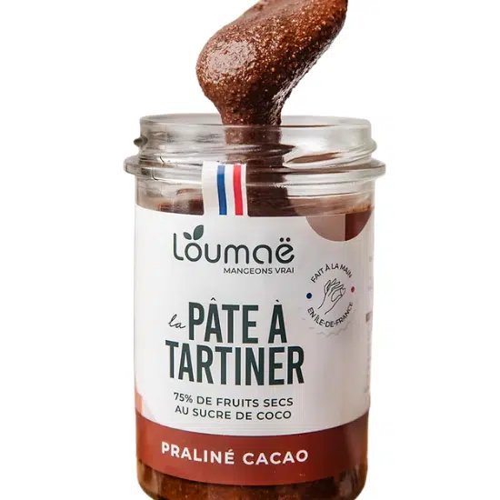 Pâte à tartiner praliné cacao bio – IG modéré